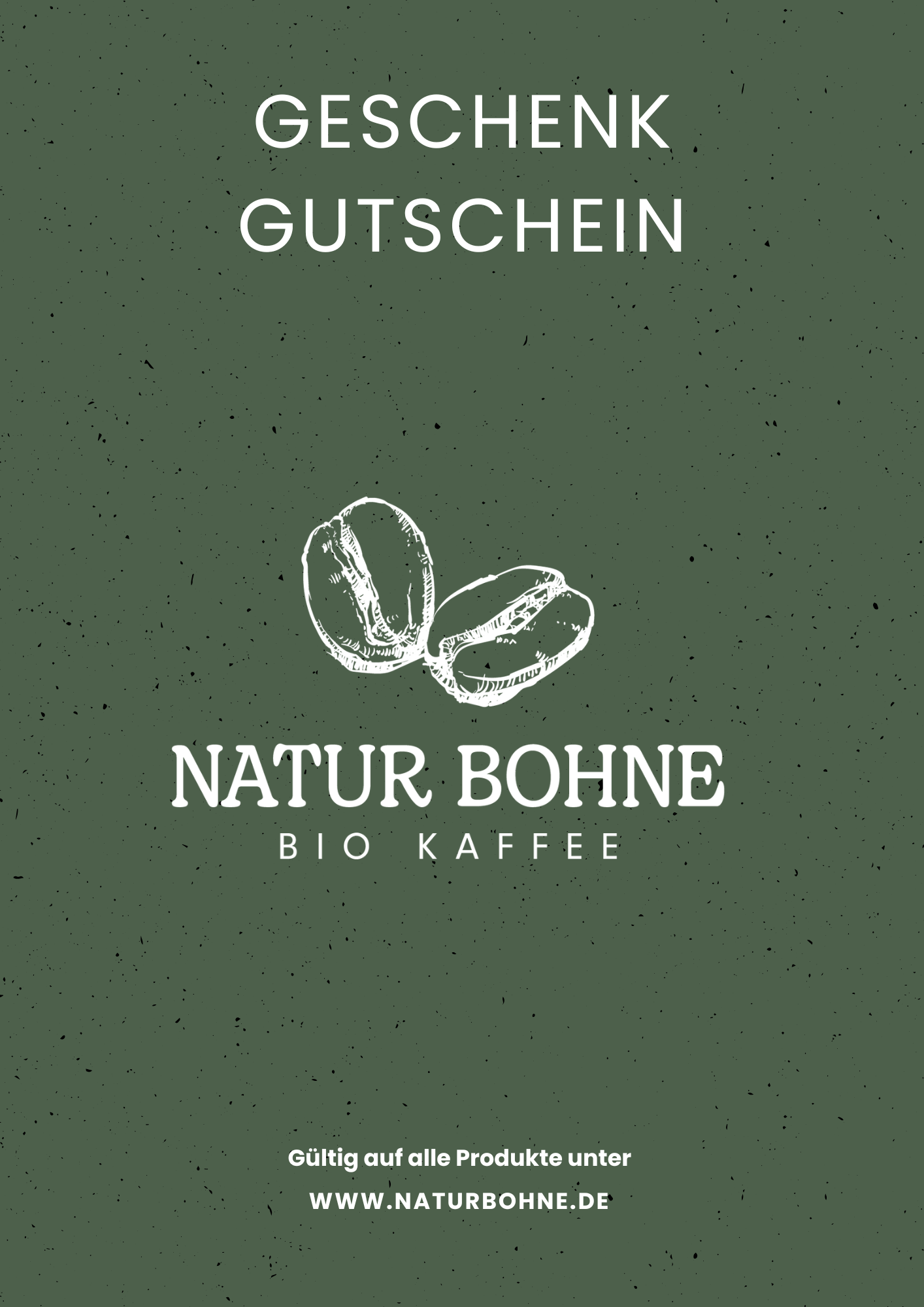 Natur Bohne Bio Kaffee Gutschein