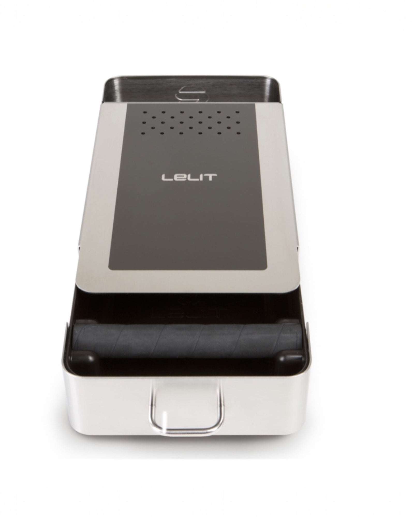Lelit VIP brew drawer with brush and cloth