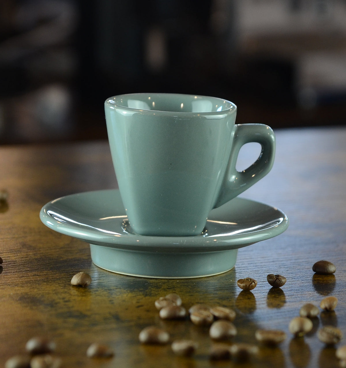NuovaPoint Asti Espressotassen Grau, 68 ml, mit Untertasse
