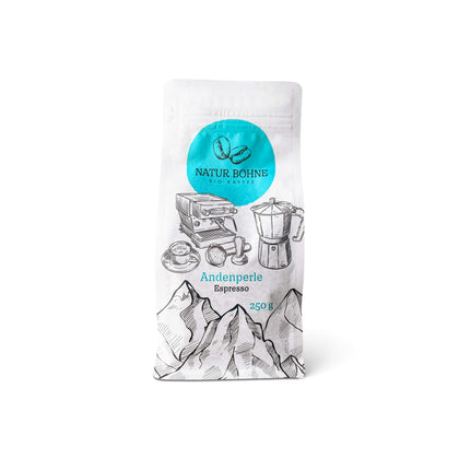 Café Espresso Perla de los Andes en grano ecológico
