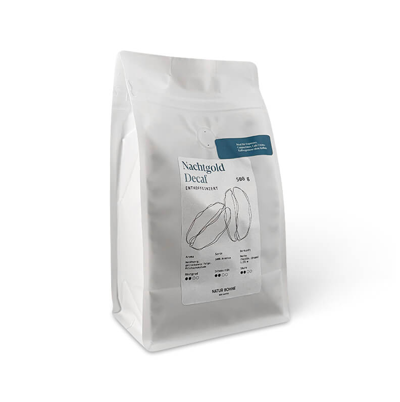 Nachtgold Decaf Specialità organica di caffè decaffeinato in grani