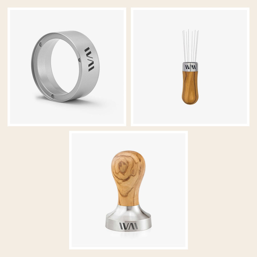 Wiedemann Funnel-Set: Präzisionstrichter 58, WDT und Tamper, Olive