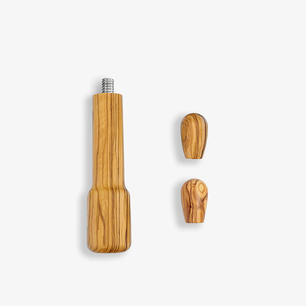 Classic 3-piece handle set for E61 espresso machines – wooden rocker lever & valve handles