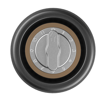 AeroPress Manual Coffee Grinder - Portable hand grinder with titanium-coated conical burrs, 60 grind settings, compact travel coffee grinder for AeroPress, espresso, French press, moka pot