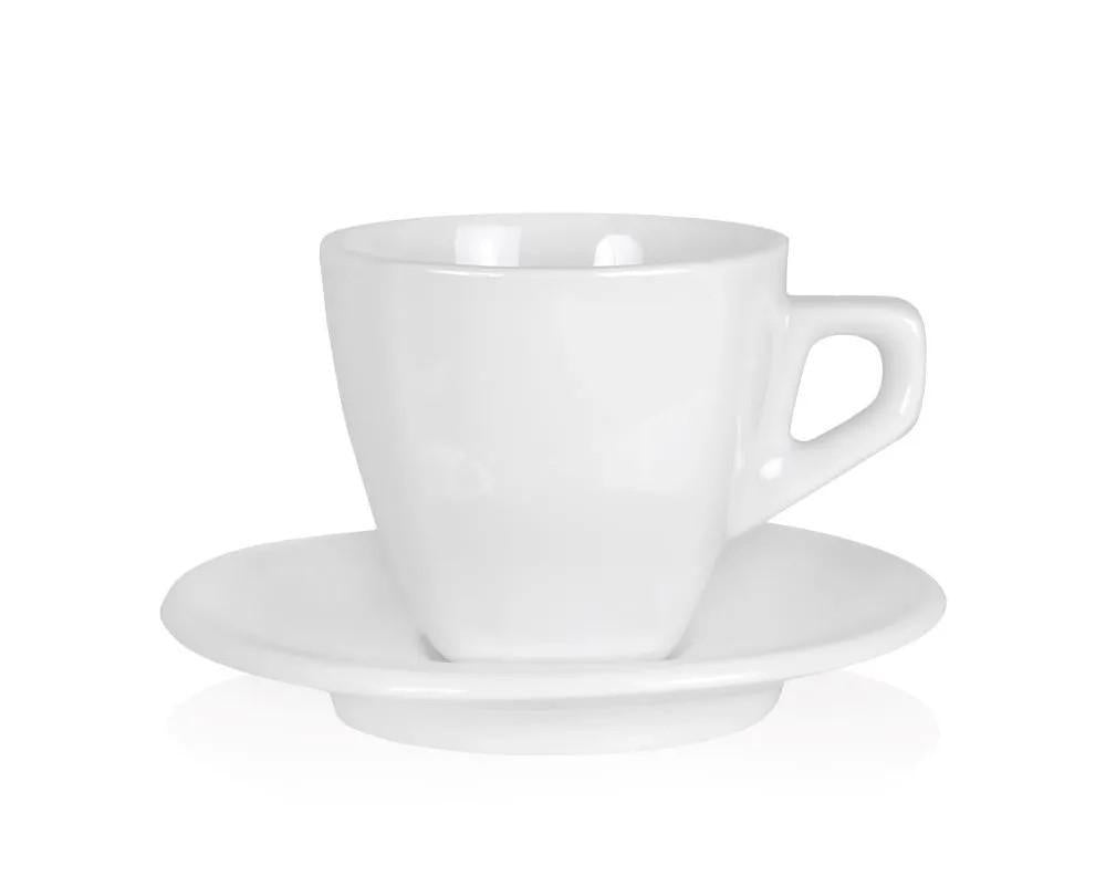 NuovaPoint Asti Cappuccinotassen 170 ml Weiß, mit Untertasse