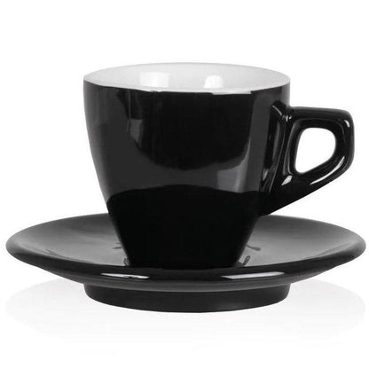 NuovaPoint Asti Espressotassen Schwarz, 68 ml, mit Untertasse