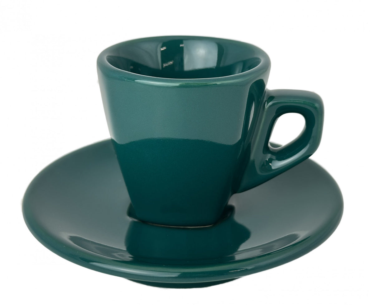 NuovaPoint Asti Espressotassen Grün, 68 ml, mit Untertasse