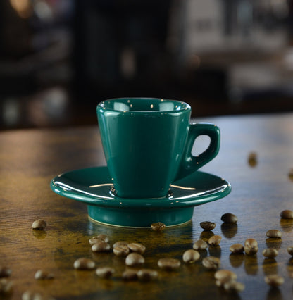 NuovaPoint Asti Barista-Set Grün, 68 ml und 170 ml, mit Untertasse