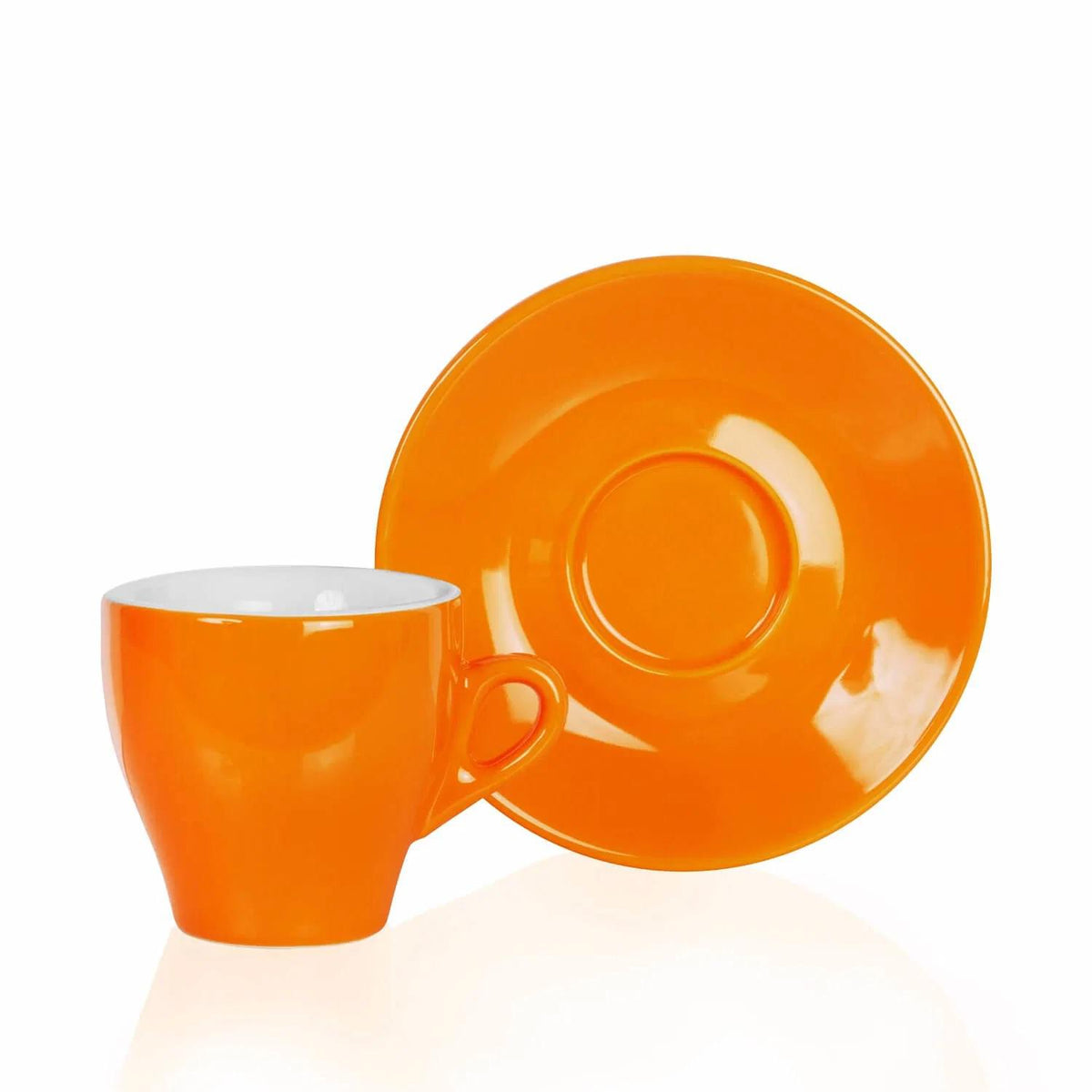 NuovaPoint Milano Cappuccinotassen Orange, 155 ml, mit Untertasse