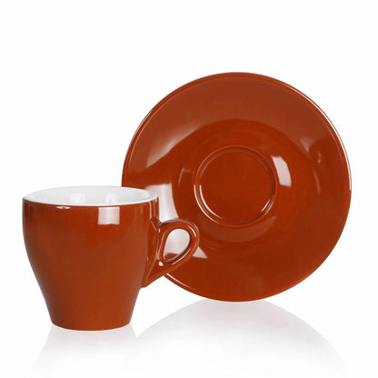 NuovaPoint Milano Cappuccinotassen Braun, 155 ml, mit Untertasse