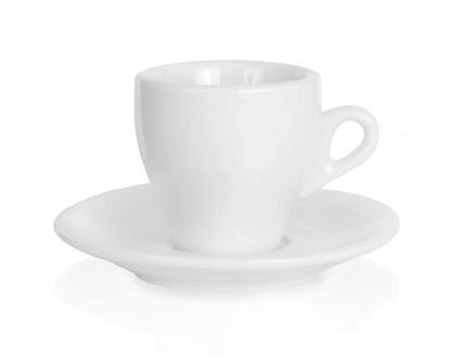 NuovaPoint Milano Cappuccinotassen Weiß, 155 ml, mit Untertasse