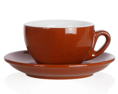 NuovaPoint Palermo Cappuccinotassen 200 ml Braun, mit Untertasse