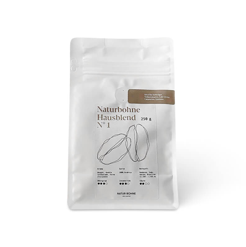 Natur Bohne Hausblend N° 1 – Eleganz trifft Tiefe Bio Espressobohnen
