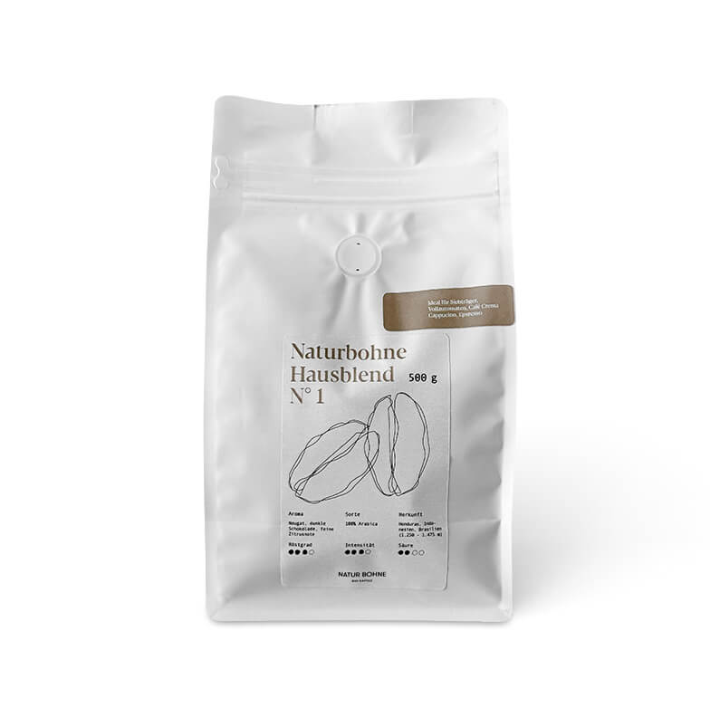 Natur Bohne Hausblend N° 1 – Eleganz trifft Tiefe Bio Espressobohnen