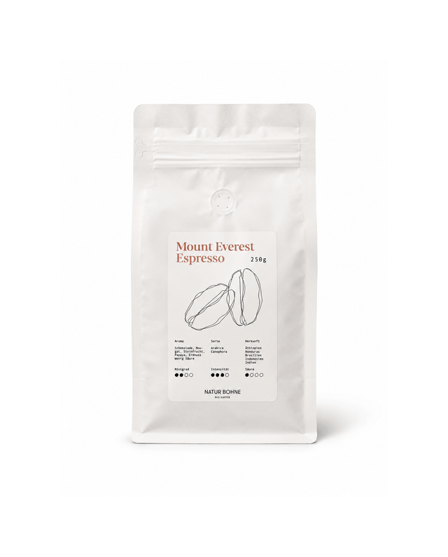 Mount Everest Bio Espresso Blend aus fünf Herkünften