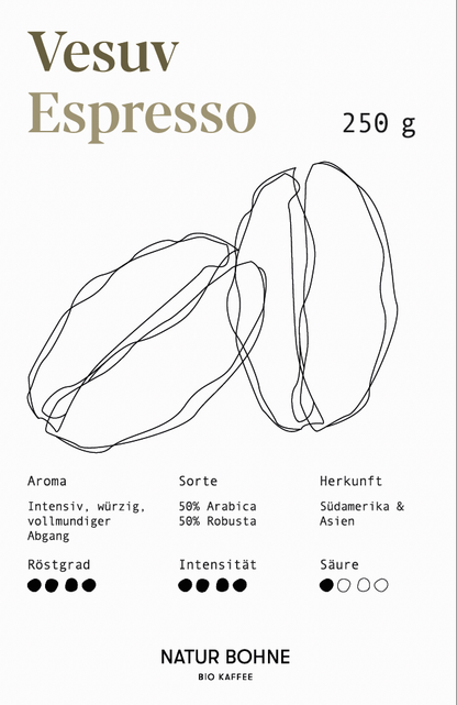 Grains de café Espresso Vesuvius bio