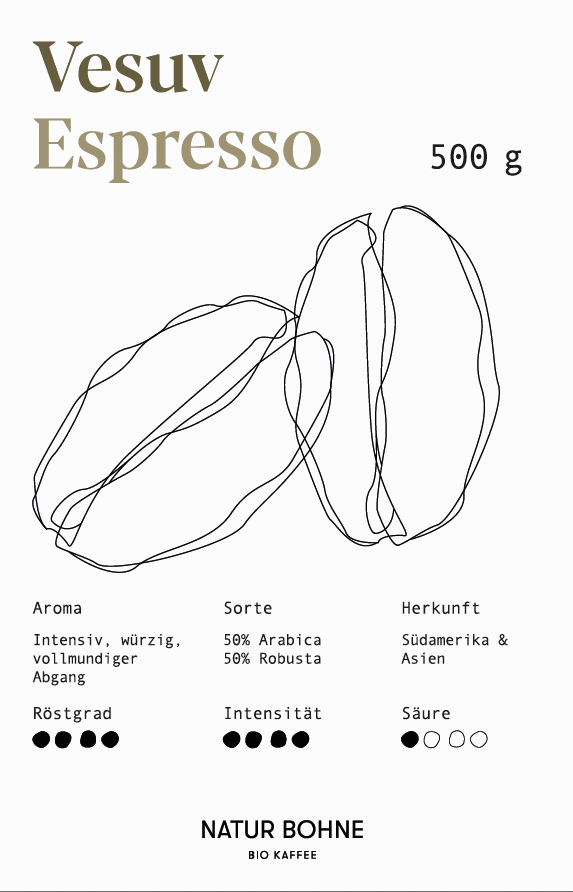 Organic Espresso Vesuvius coffee beans